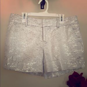 Club Monaco shimmery shorts.
